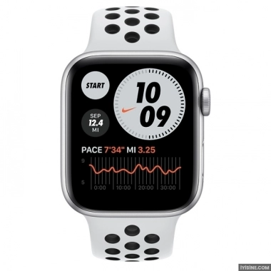 Apple Watch Nike SE Gümüş Rengi Alüminyum Kasa ve Nike Spor Kordon
