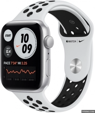 Apple Watch Nike SE Gümüş Rengi Alüminyum Kasa ve Nike Spor Kordon