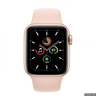 Apple Watch SE Altın Rengi Alüminyum Kasa ve Spor Kordon