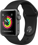Apple Watch Series 3 GPS Uzay Grisi Alüminyum Kasa ve Siyah Spor Kordon
